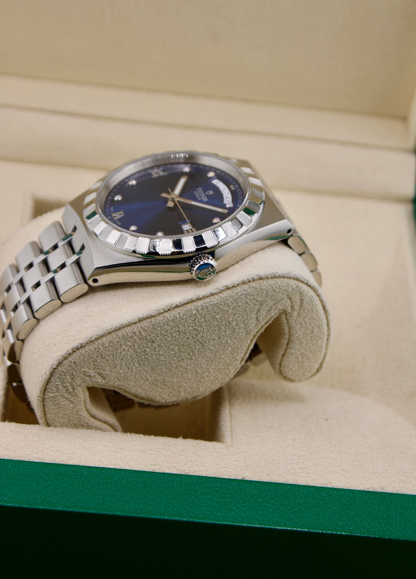 Tudor Royal "Day-Date' 28600 Blue Diamond Dial