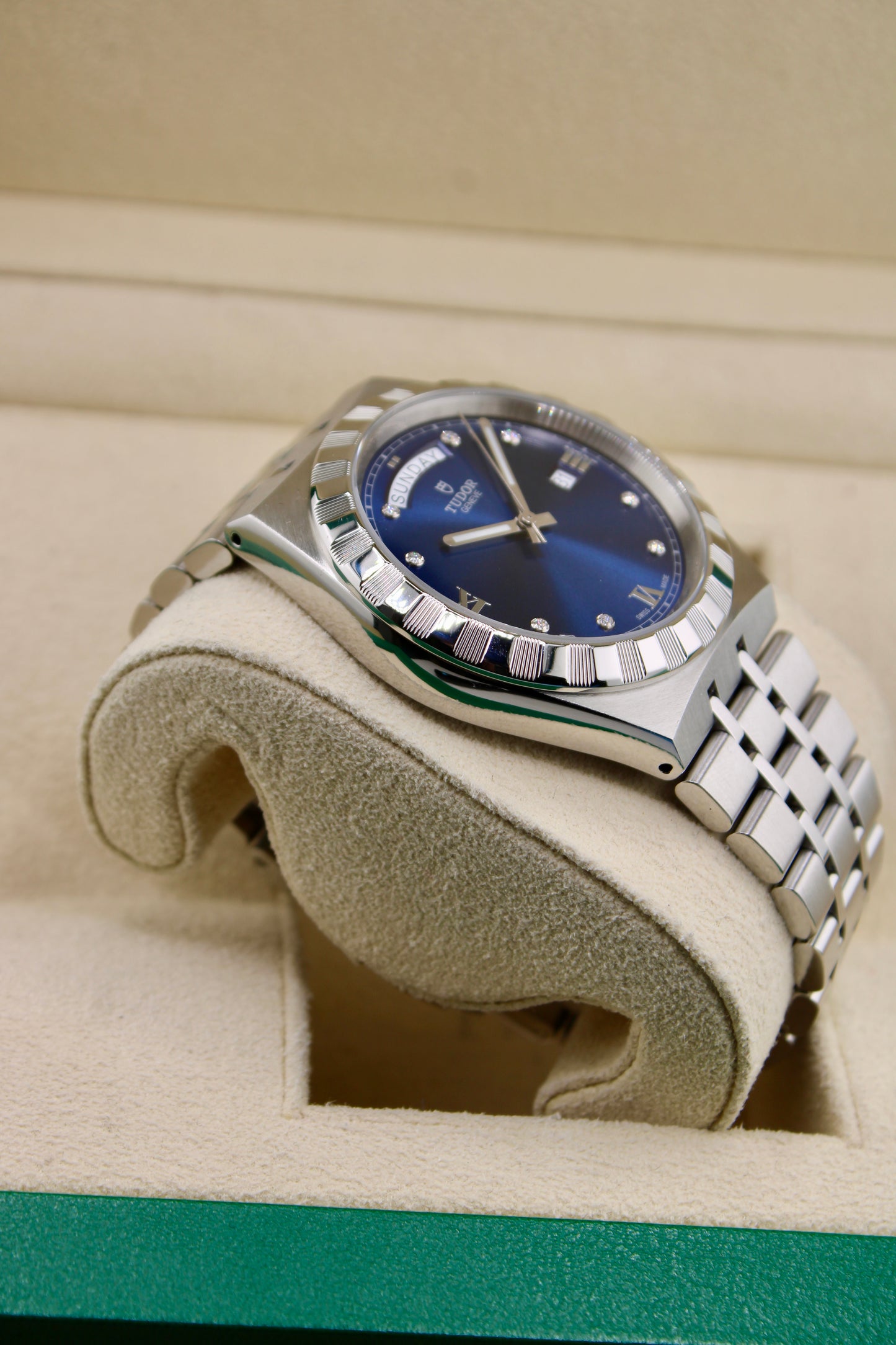 Tudor Royal "Day-Date' 28600 Blue Diamond Dial