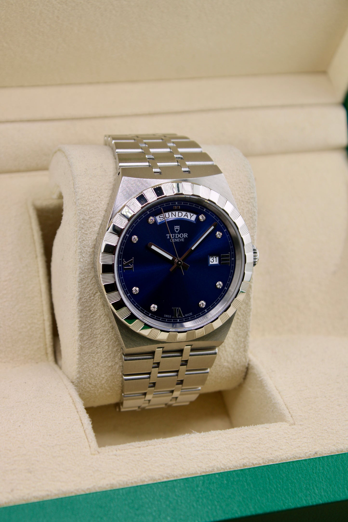 Tudor Royal "Day-Date' 28600 Blue Diamond Dial