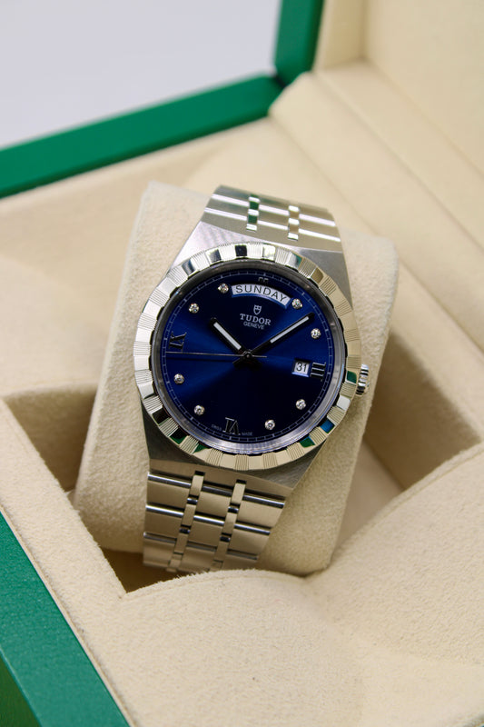 Tudor Royal "Day-Date' 28600 Blue Diamond Dial